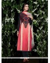 Lovely Red And Black Resham Work Salwar Suit