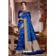 Royal Blue Fancy Designer Party Wear Art Silk Sari