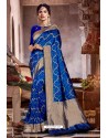 Royal Blue Fancy Designer Party Wear Art Silk Sari