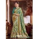 Aqua Mint Fancy Designer Party Wear Art Silk Sari