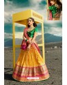 Yellow Exclusive Silk Designer Readymade Lehenga Choli