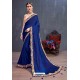 Royal Blue Designer Printed Classic Wear Sari