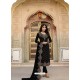Black Embroidered Designer Faux Georgette Churidar Salwar Suit