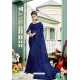 Royal Blue Latest Designer Party Wear Georgette Sari