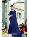 Royal Blue Latest Designer Party Wear Georgette Sari