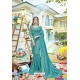 Blue Latest Designer Party Wear Georgette Sari