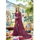 Deep Wine Latest Designer Party Wear Georgette Sari