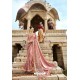 Pink Designer Party Wear Crepe Silk With Net Sari