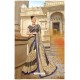 Beige Designer Party Wear Crepe Silk With Net Sari