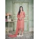 Peach Party Wear Designer Pure Georgette Salwar Suit