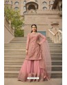 Pink Heavy Designer Party Wear Sharara Salwar Suit