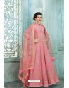 Light Pink Heavy Faux Georgette Designer Anarkali Suit