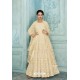 Cream Heavy Faux Georgette Designer Anarkali Suit