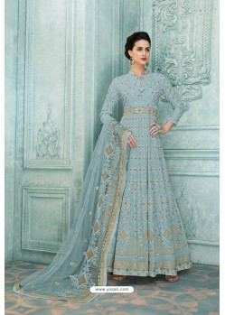 Sky Blue Heavy Faux Georgette Designer Anarkali Suit