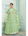 Sea Green Heavy Faux Georgette Designer Anarkali Suit