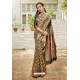 Beige Designer Classic Art Silk Sari