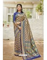 Dark Blue Designer Classic Art Silk Sari