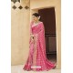 Hot Pink Designer Fancy Party Wear Georgette Sari