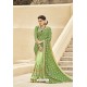 Green Designer Fancy Party Wear Georgette Sari