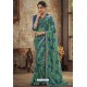 Jade Green Designer Brasso Casual Wear Sari