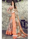 Multi Colour Designer Party Wear Digital Printed Silk Sari