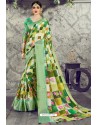 Multi Colour Designer Party Wear Digital Printed Silk Sari