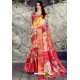 Multi Colour Designer Party Wear Digital Printed Silk Sari