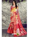 Multi Colour Designer Party Wear Digital Printed Silk Sari