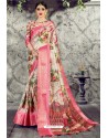 Multi Colour Designer Party Wear Digital Printed Silk Sari