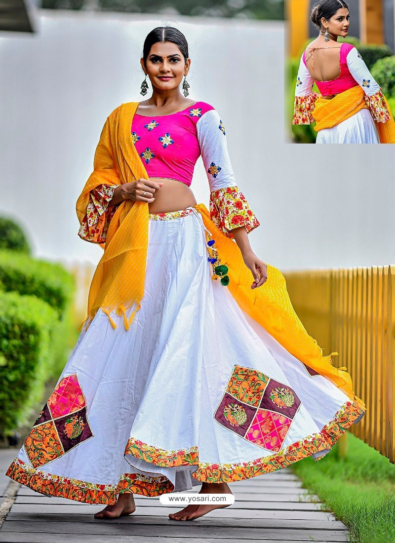 Printed Maslin Cotton Lehenga With Blouse And Dupatta-ISKWNAV18084966 |  Ishaanya Fashion