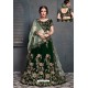 Forest Green Heavy Embroidered Designer Wedding Lehenga Choli