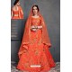Orange Heavy Embroidered Designer Wedding Lehenga Choli