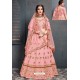 Pink Heavy Embroidered Designer Wedding Lehenga Choli
