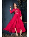 Fuchsia Designer Readymade Rayon Long Kurti