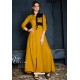 Yellow Designer Readymade Rayon Long Kurti