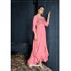 Pink Designer Readymade Rayon Long Kurti