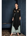 Black Designer Readymade Rayon Long Kurti