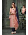 Pink Embroidered Designer Churidar Salwar Suit