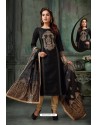 Black Embroidered Designer Churidar Salwar Suit