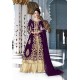 Purple Heavy Embroidered Georgette Designer Anarkali Suit