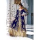 Royal Blue Heavy Embroidered Georgette Designer Anarkali Suit