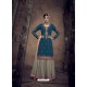 Teal Blue Designer Faux Georgette Palazzo Salwar Suit