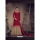 Red Designer Faux Georgette Palazzo Salwar Suit