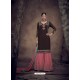 Coffee Designer Faux Georgette Palazzo Salwar Suit