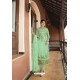 Sea Green Designer Embroidered Satin Georgette Straight Salwar Suits