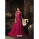 Rose Red Latest Embroidered Designer Gown Style Anarkali Suit