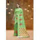Green Banarasi Art Silk Jacquard Worked Saree