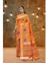 Glorious Orange Banarasi Art Silk Jacquard Worked Saree