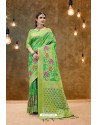 Stylish Green Banarasi Art Silk Jacquard Worked Saree