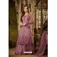 Purple Heavy Net Embroidered Designer Palazzo Suits